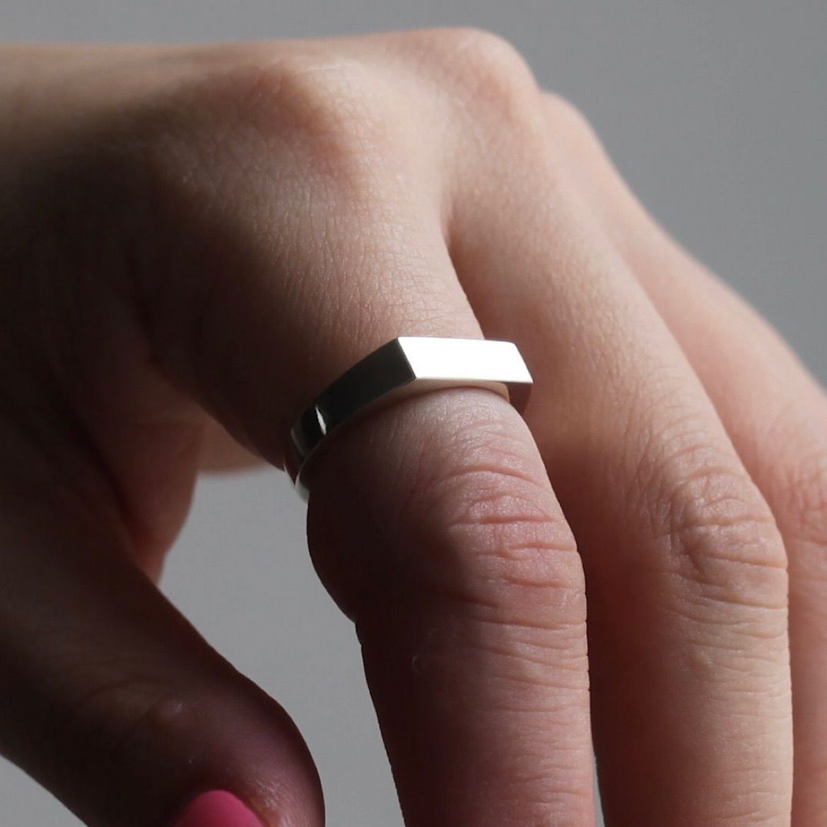 【お取り寄せ注文可能】Square Ring_4.5mm(SILVER)