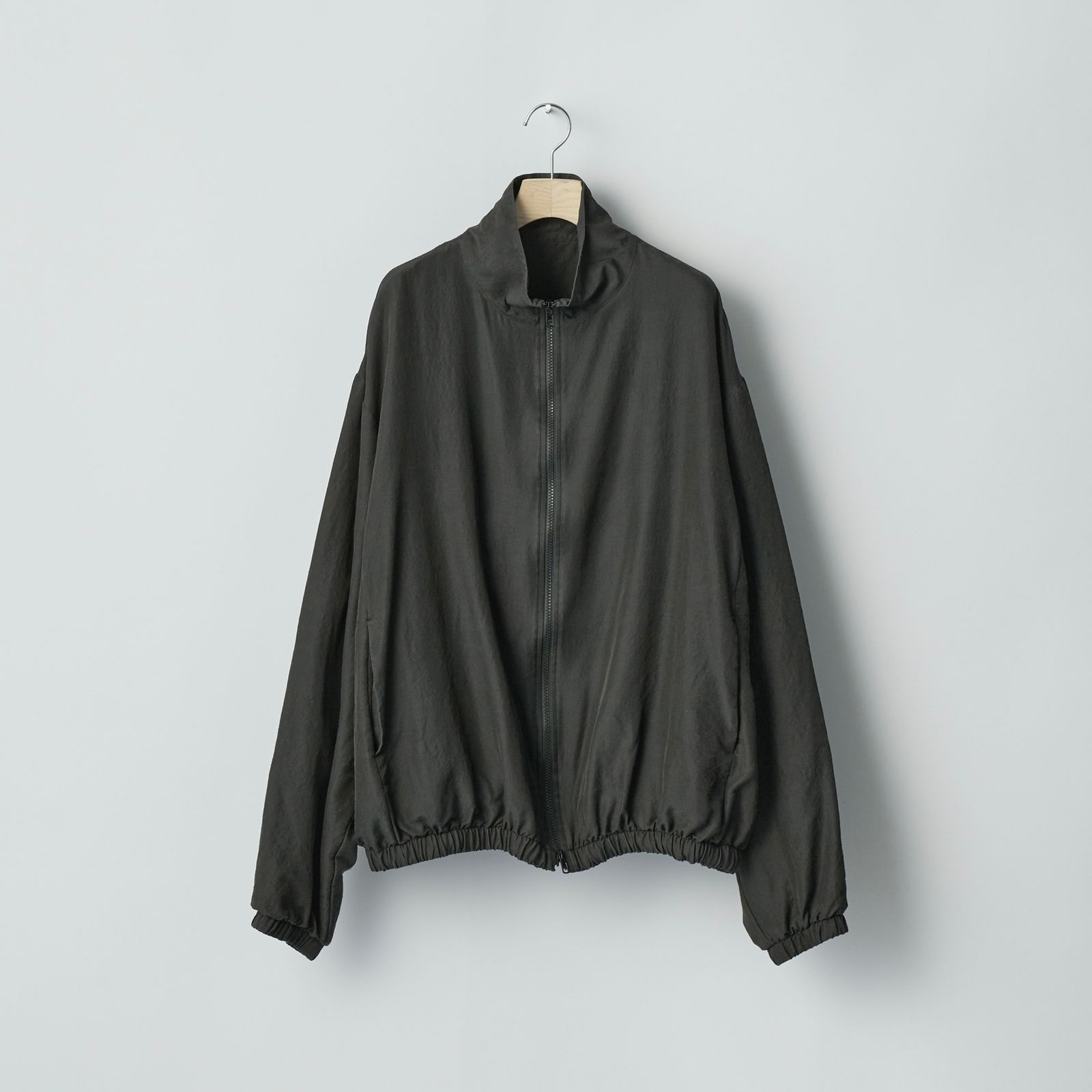 【残り一点】Wool/Silk Shirred Light Zip Jacket