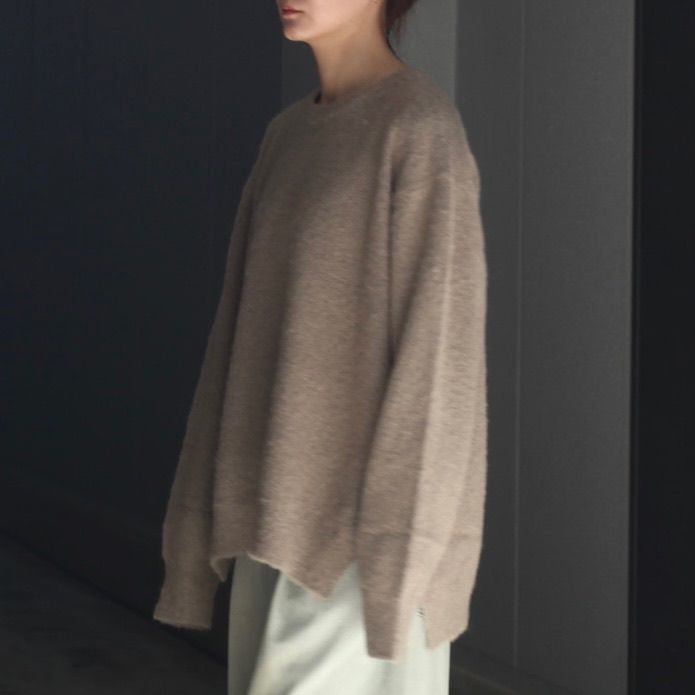 【残り一点】Wool/Alpaca Milled Knit Crew Neck LS