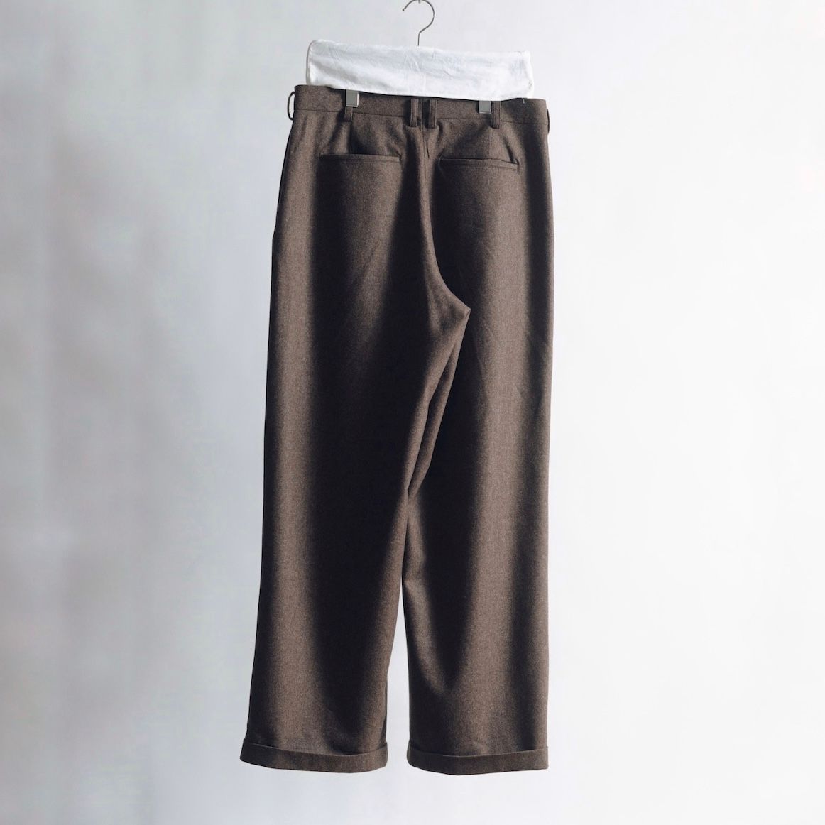 【残り一点】3 Tuck Wool Flannel Trousers