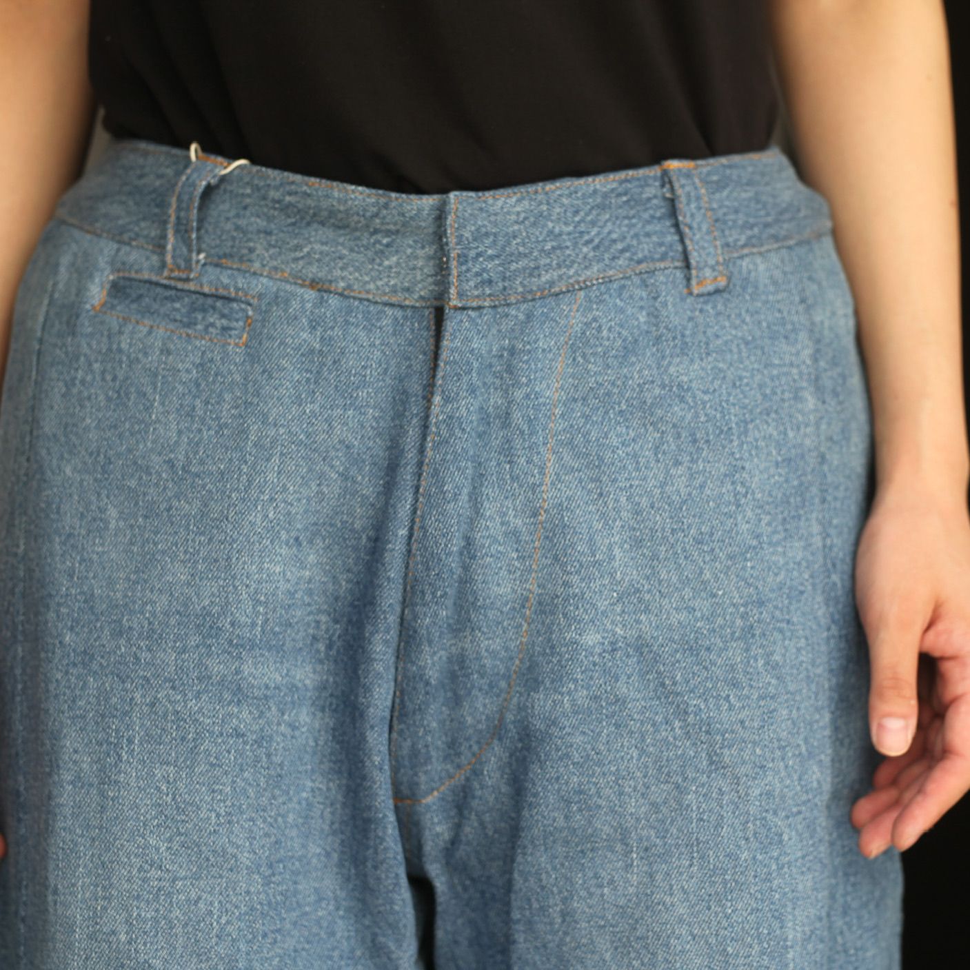【残り一点】Reconstructed Super Baggy Slacks Denim_1(S)