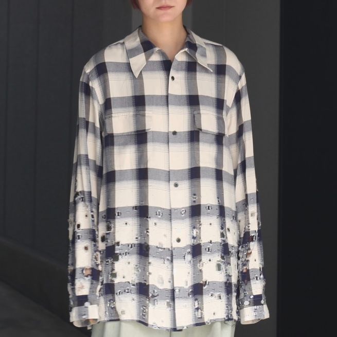 【残り一点】Ombre Destroyed Shirt