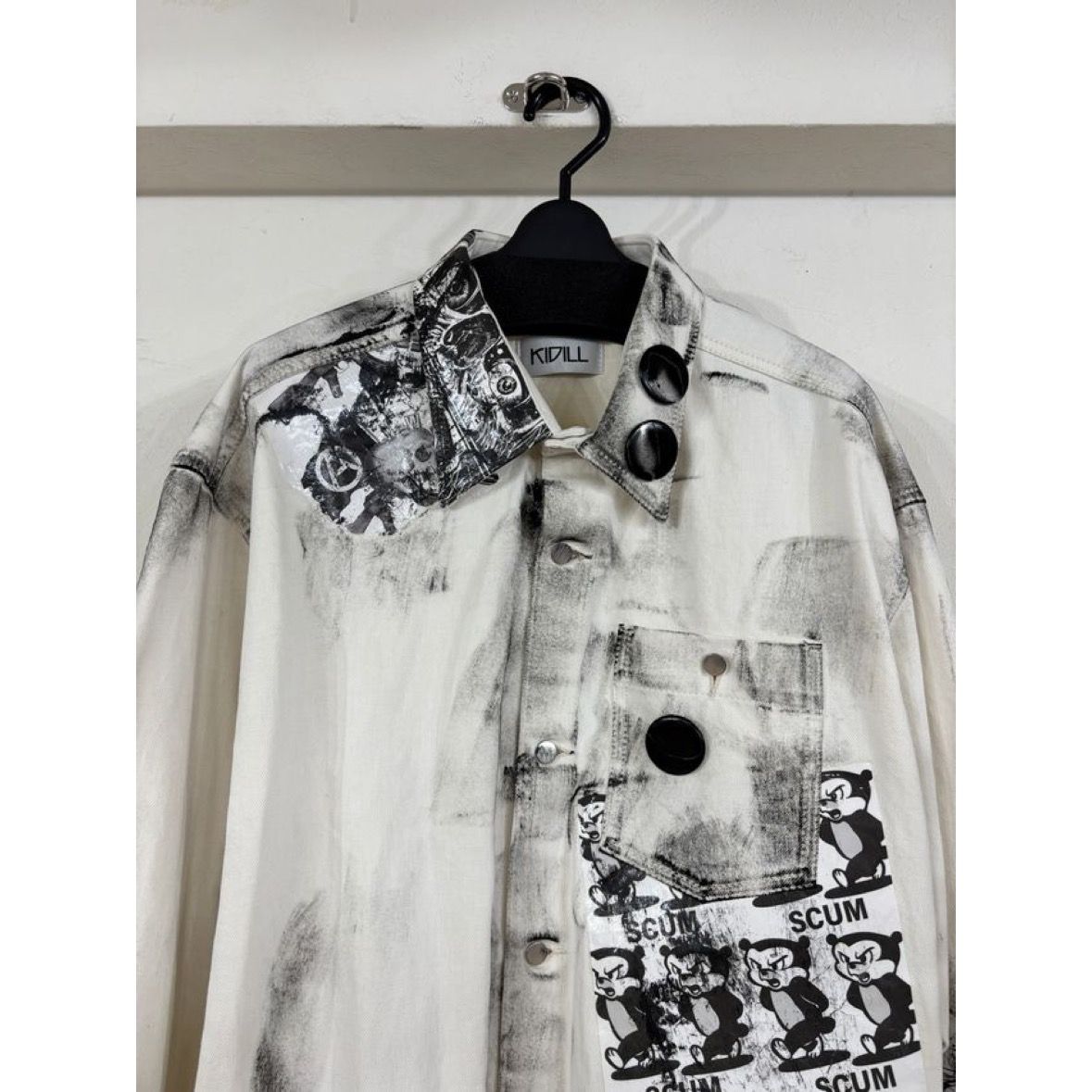 【残り一点】Paper Bonding Rubber Coating Denim Shirt