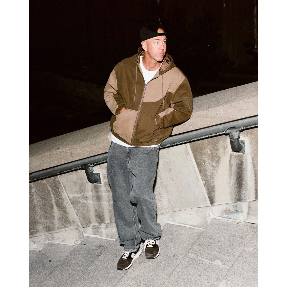 【残り一点】Panel Denim Hooded Bomber