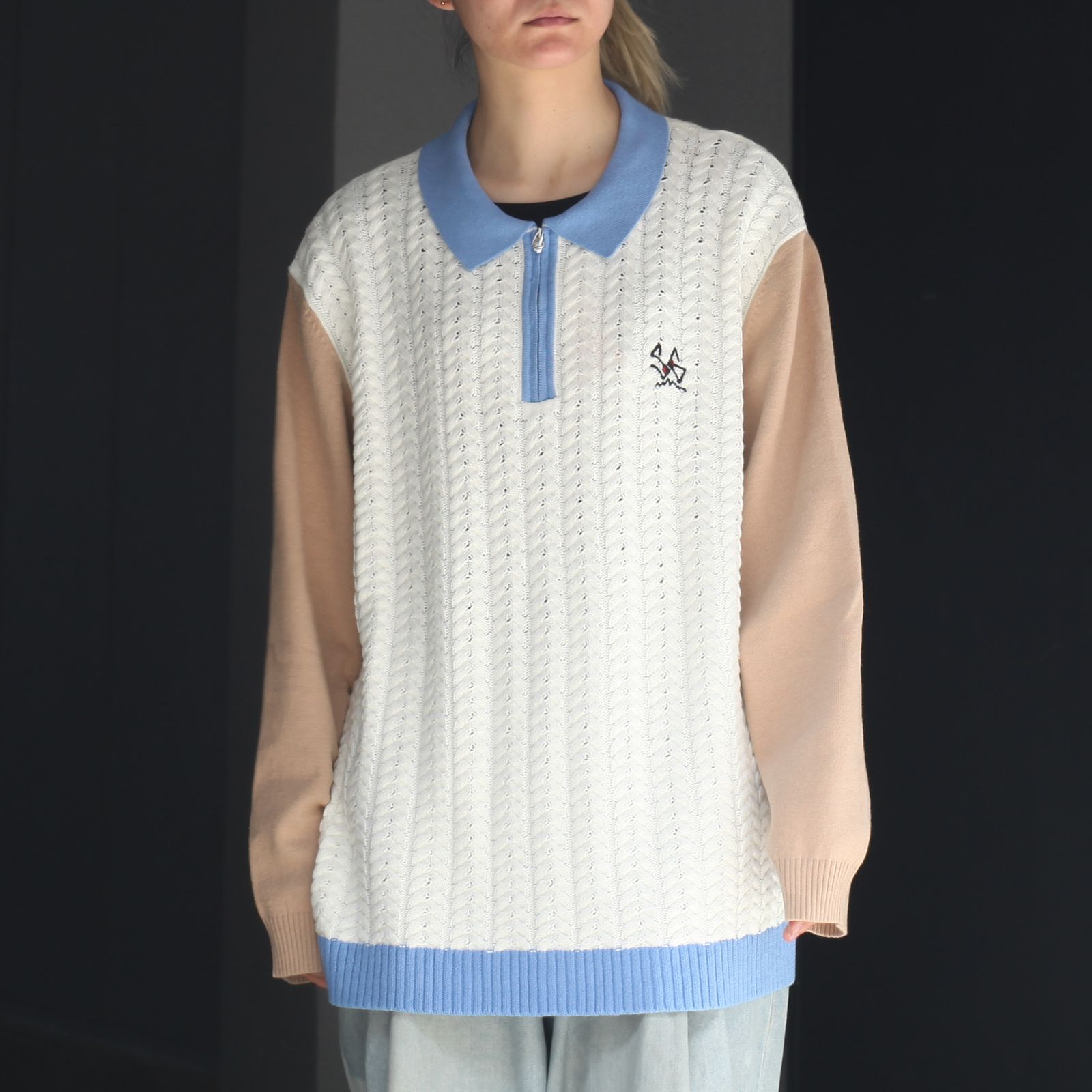 TTT_MSW Persia Knit Polo Shirt ニットポロ L - トップス