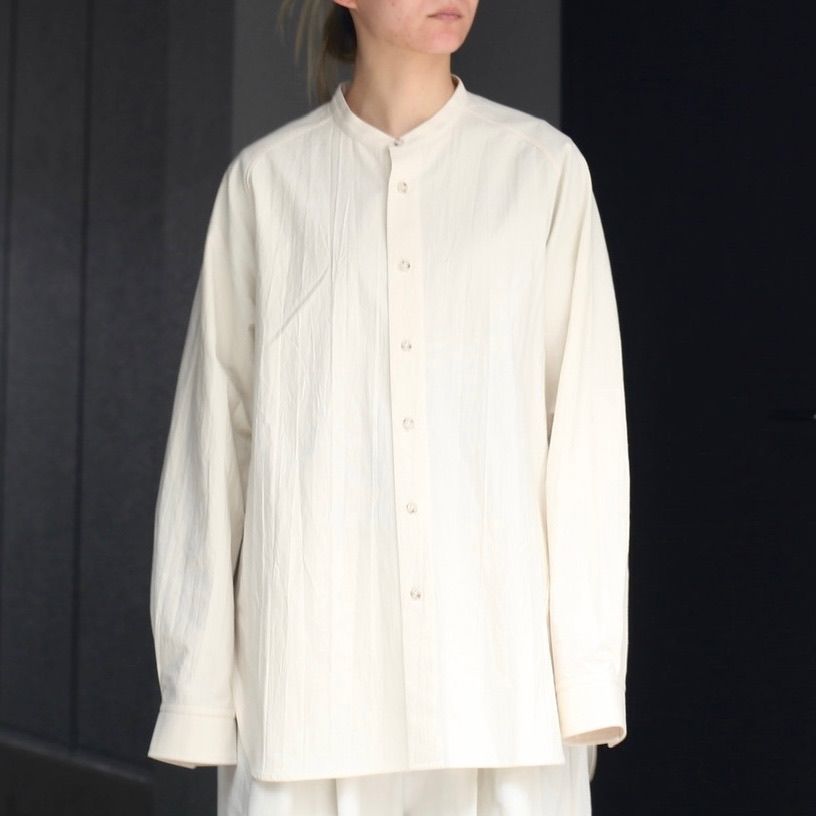 【残り一点】Raglan Stand Collar Shirt_A
