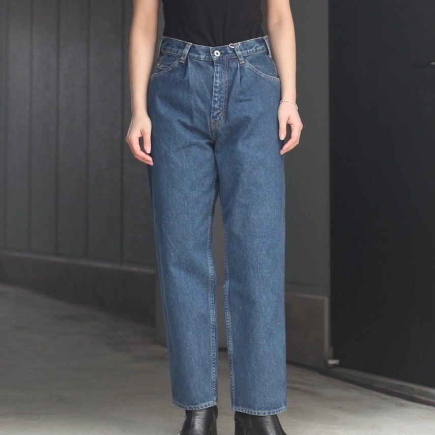 EVCON - 【残りわずか】5pocket Tuck Wide Denim Pants(BLUE