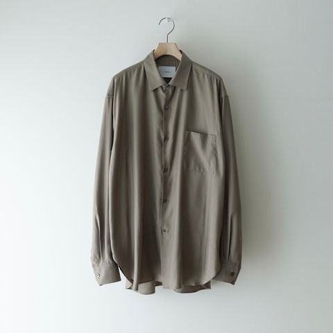 【残りわずか】Cupro Twill Oversized L/S Shirt