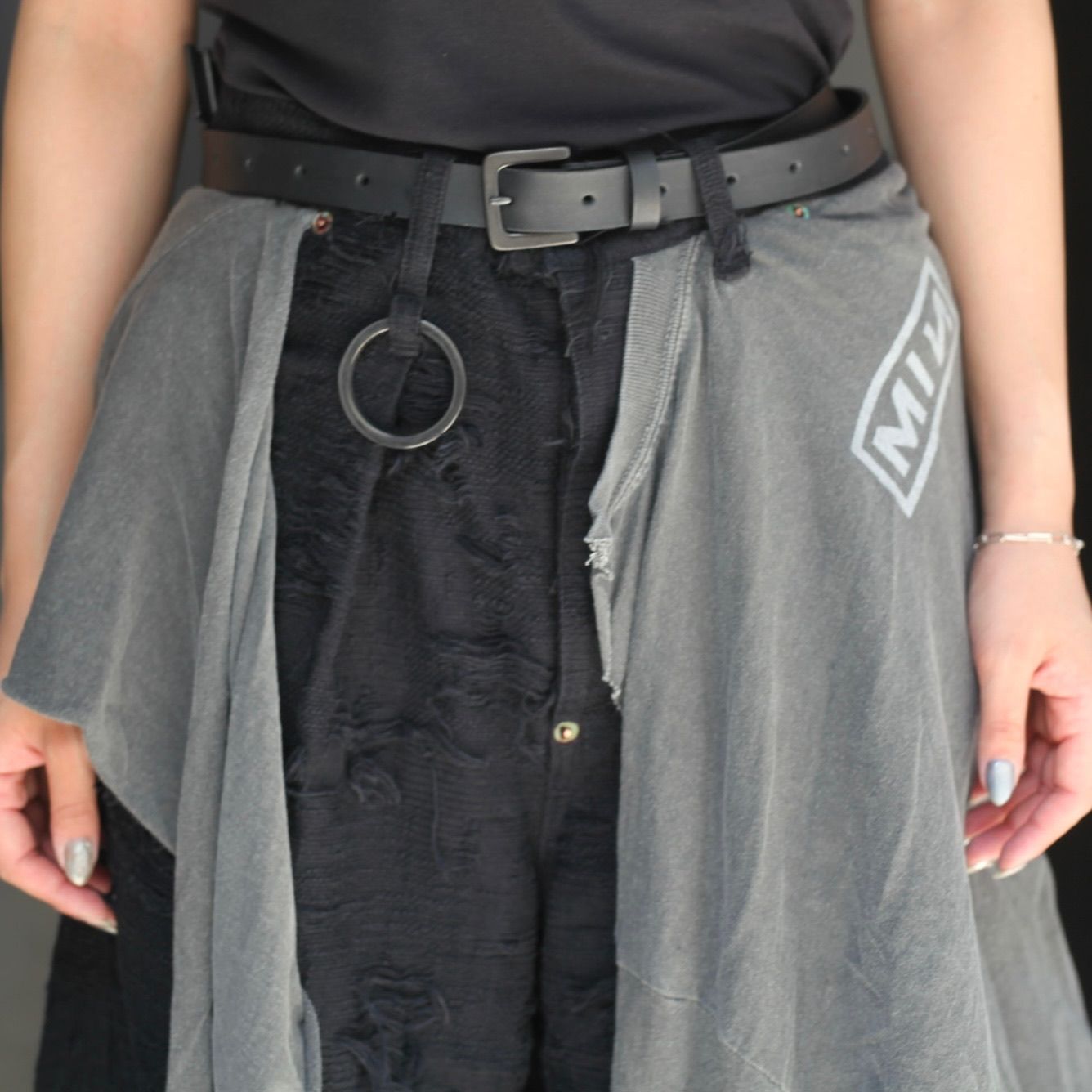 【残り一点】Twist Buggy Jean Boro Crust With Wrapped(NOIR)
