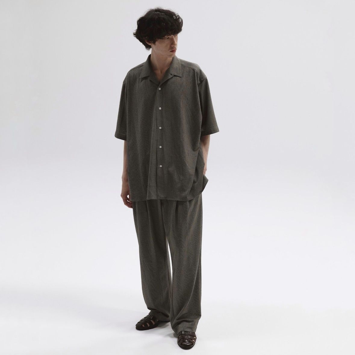 【残り一点】28G Loop Yarn Glen Check Ether Shirt