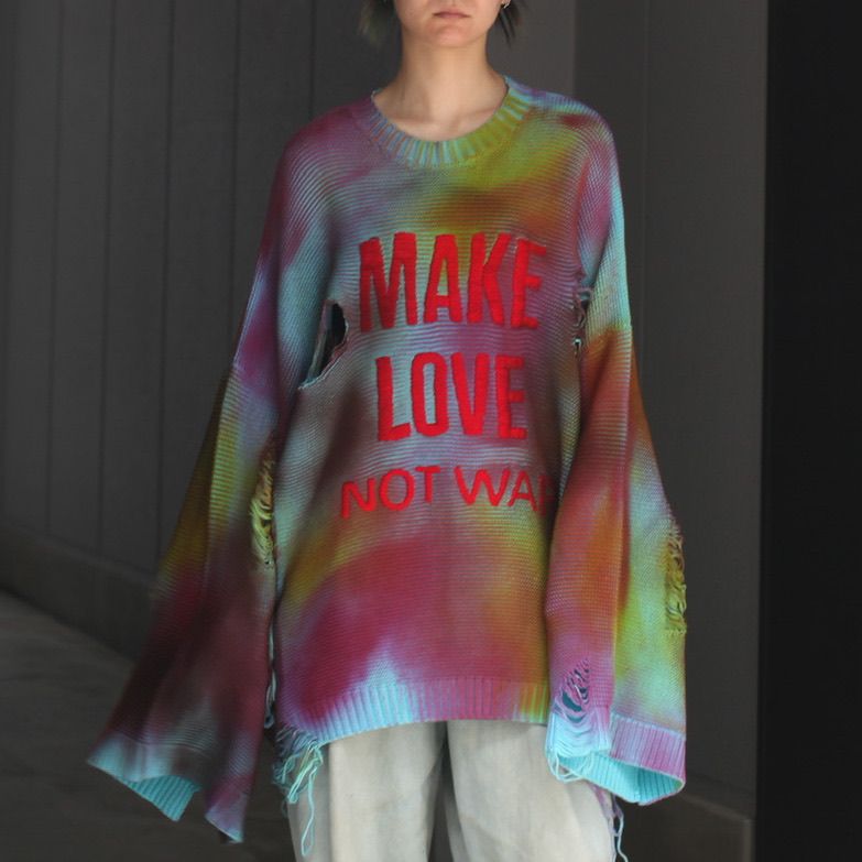 TTT MSW - 【残りわずか】Make Love Over Size Damage Knit 