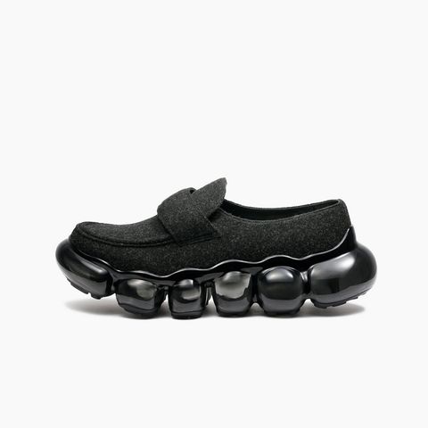 【残り一点】Jewelry Felt Loafer(BLACK×BLACK)