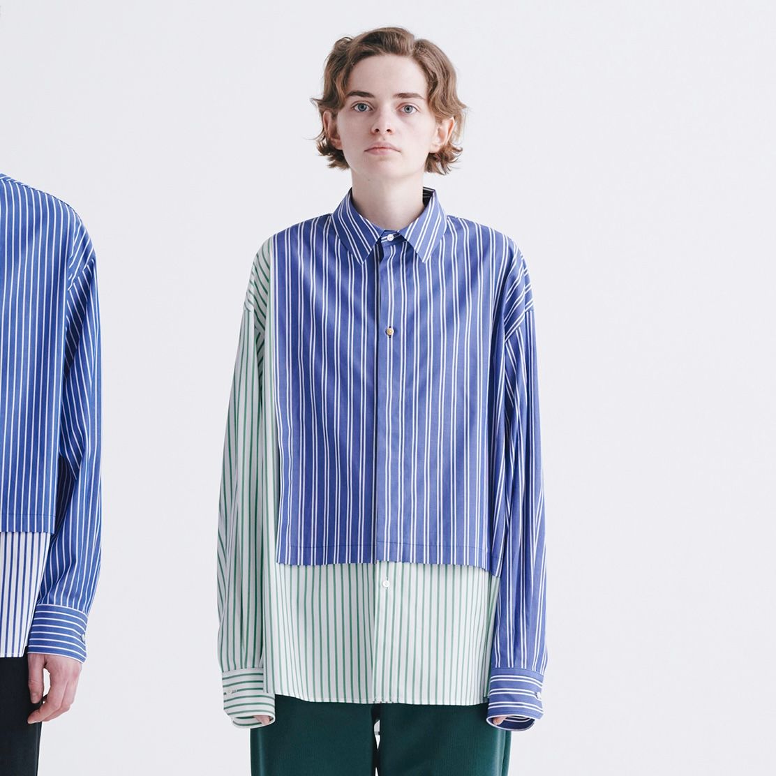 CULLNI - 【残り一点】Asymmetrical Cotton Stripe Shirt | ACRMTSM