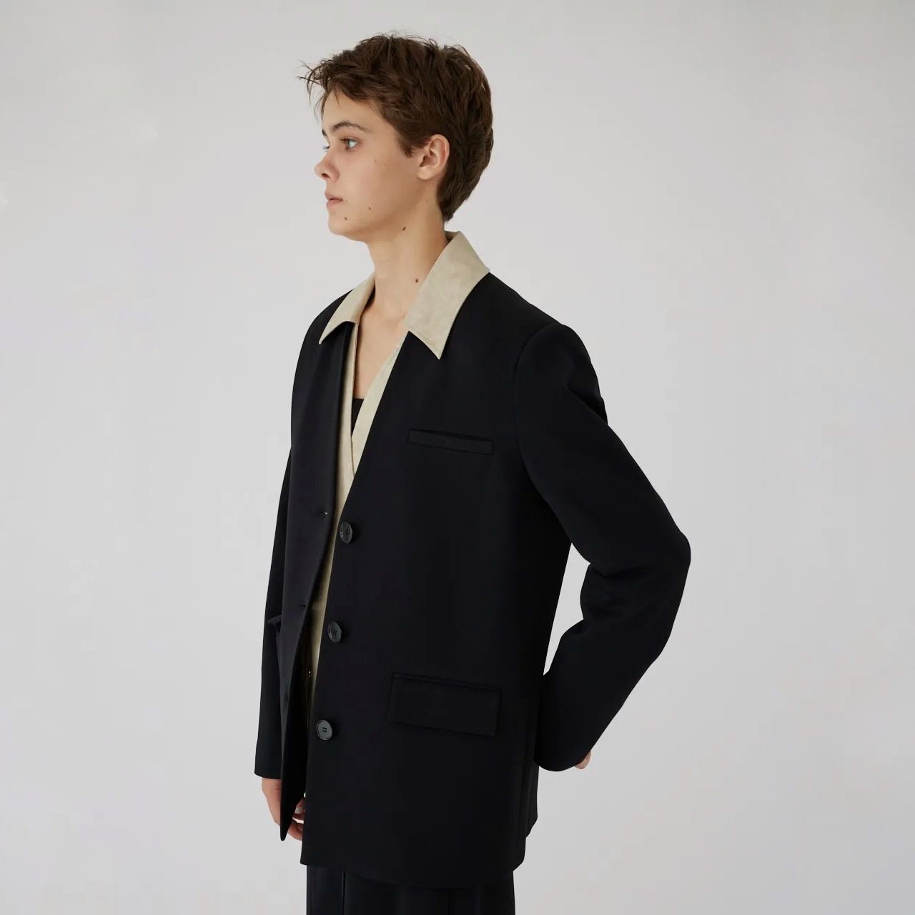 【残り一点】Collarless Padded JK