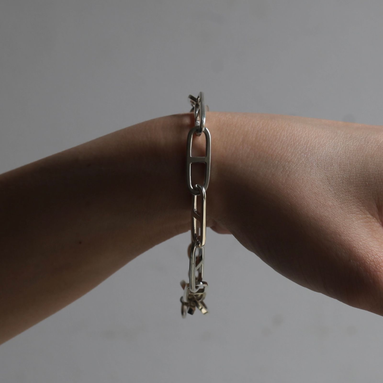 【残り一点】Flat Anchor Chain T-BAR Bracelet MEDIUM(8mm)