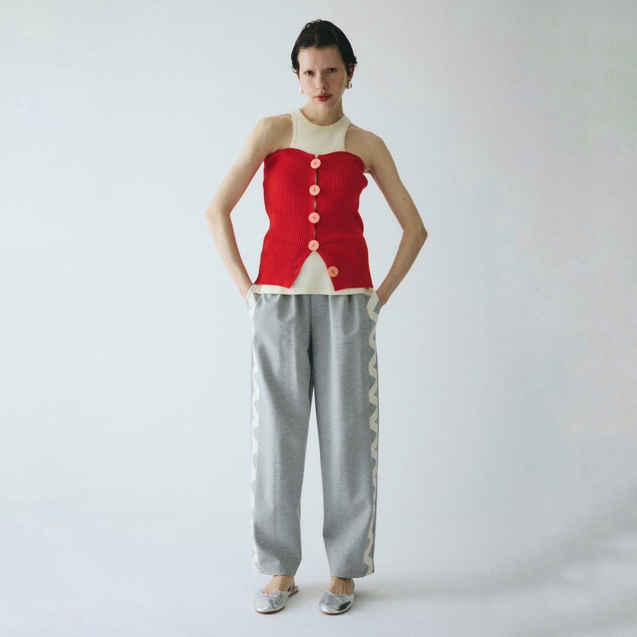 【残り一点】Front Button Knit Bustier