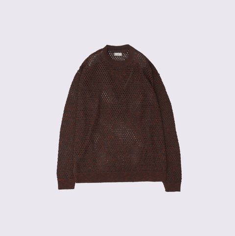 【残り一点】Mesh Knit Shirt Crewneck Sweater
