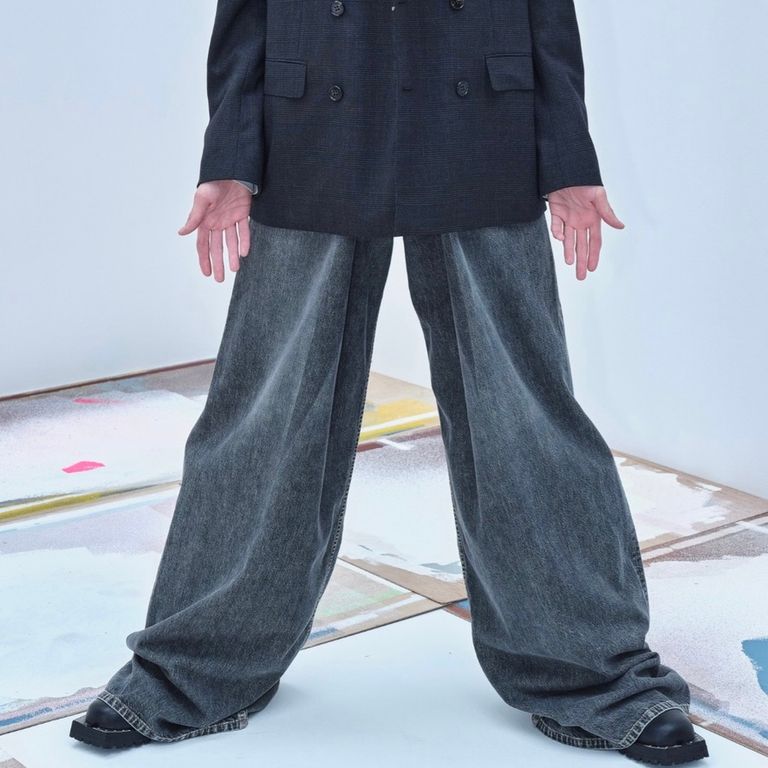 JOHNLAWRENCESULLIVAN - 【残りわずか】Washed Denim Super Wide Pants 