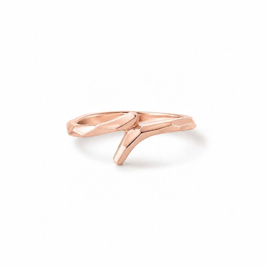 【お取り寄せ注文可能】Broadly V Ring(K18 PINK GOLD)