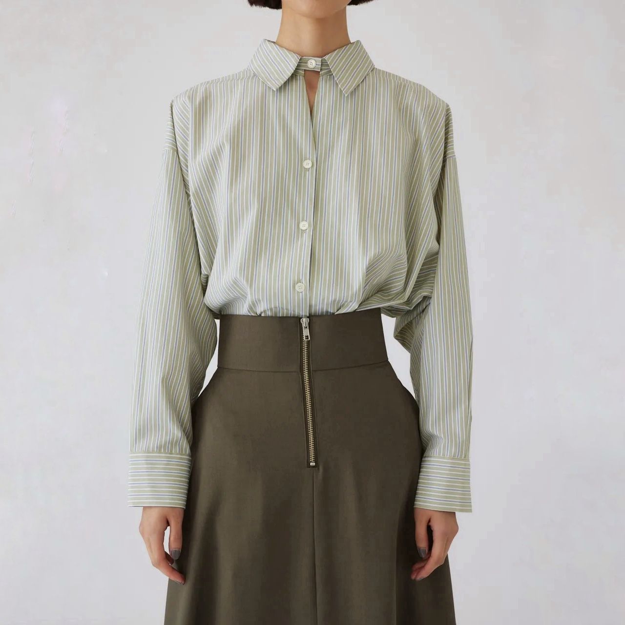【残り一点】Back Volume Stripe SH