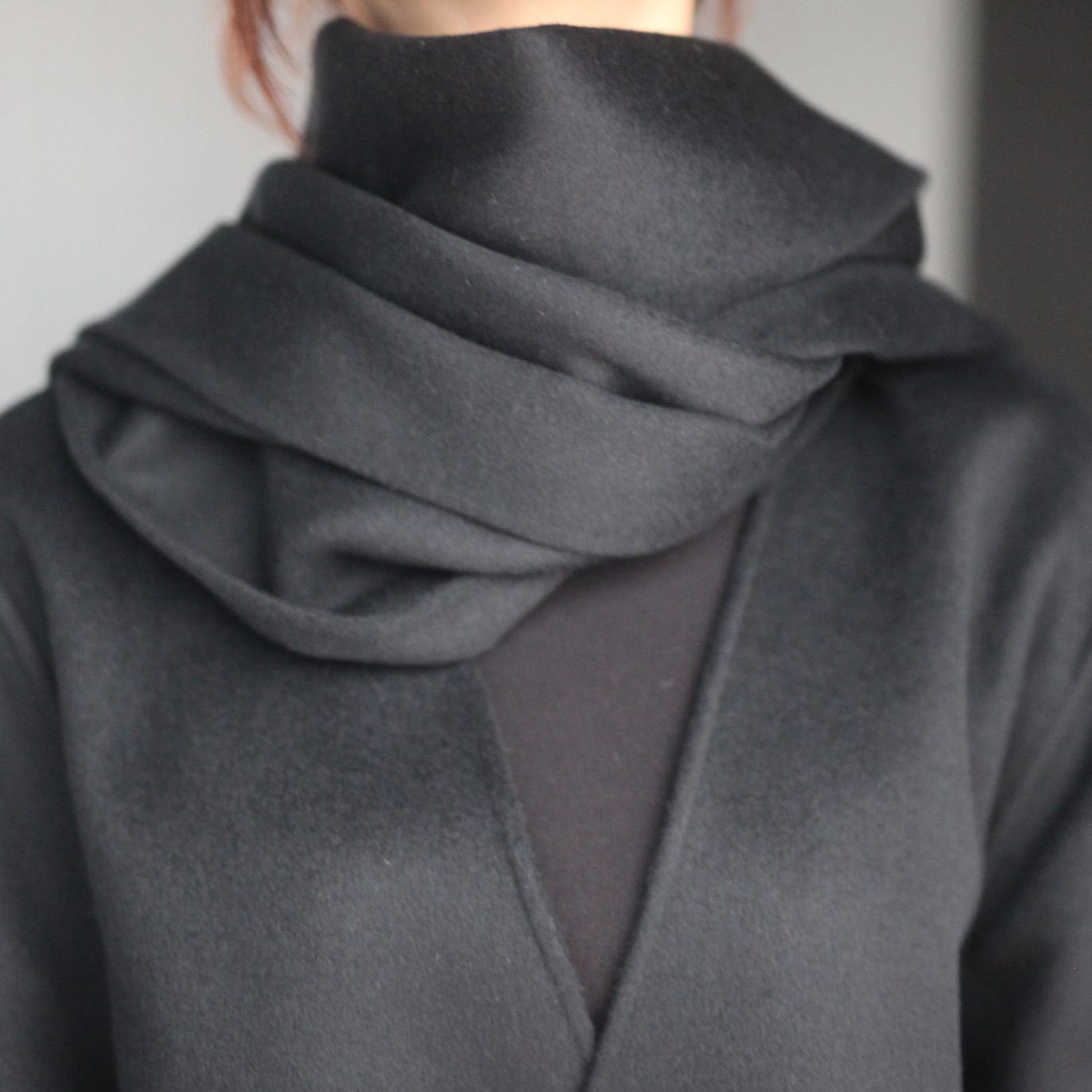 【残り一点】Wool Cashmere Beaver Reversible Stole Jacket