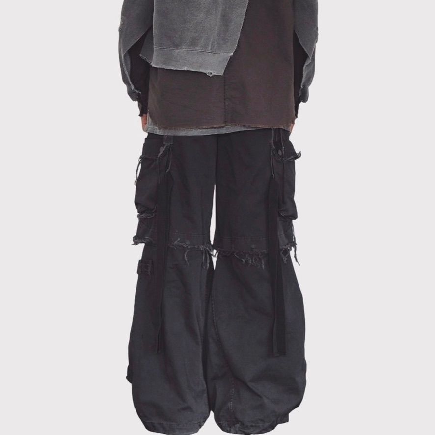 MINUS - 【残りわずか】Slash Seam Twist Cargo Pants(AGED