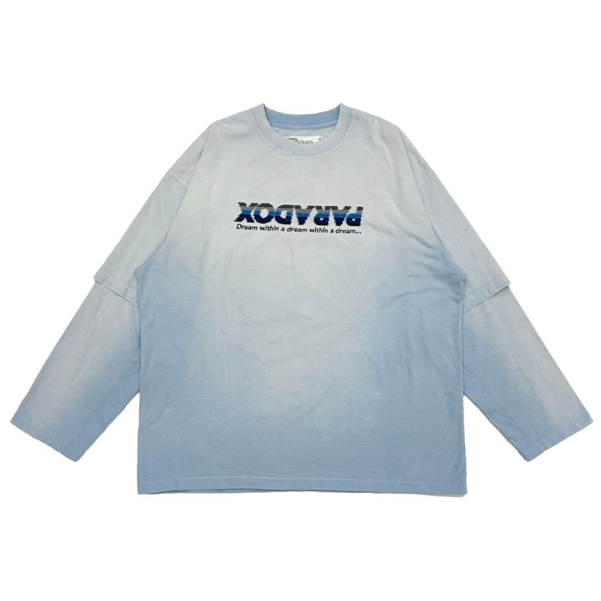 【残りわずか】"PARADOX"Embroidery Switching Tee