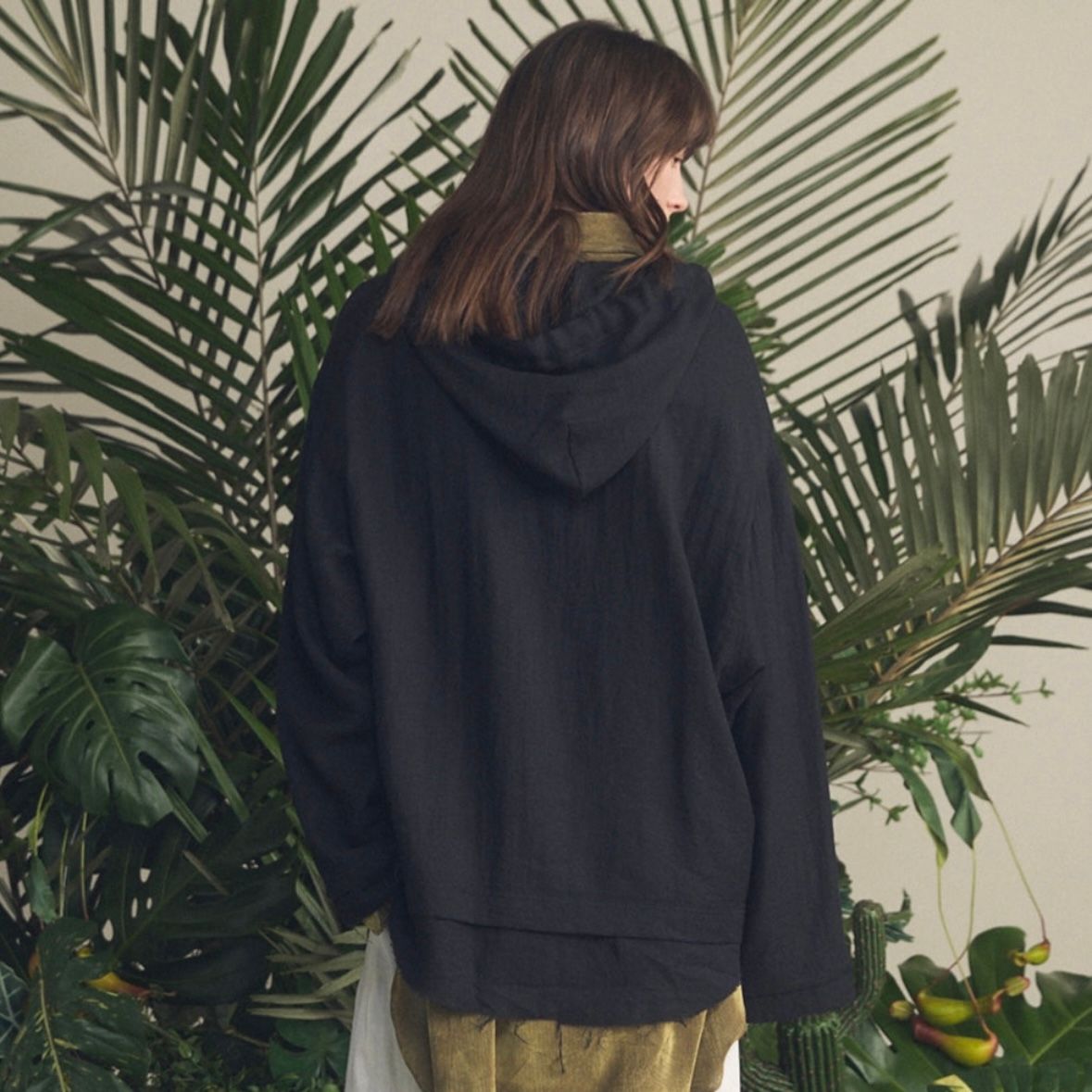 【残り一点】Deep Front Neck Prime-Over Mexican Shirt Hoodie