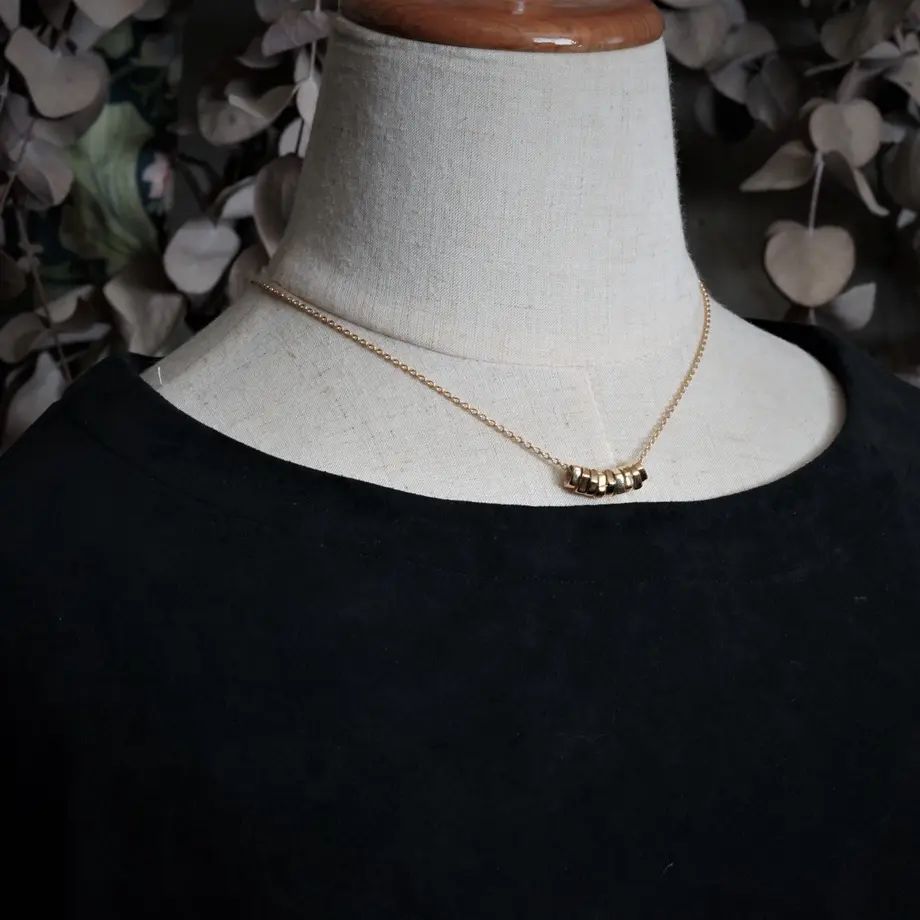 【残りわずか】Rock Beads Chain Neck(GOLD)