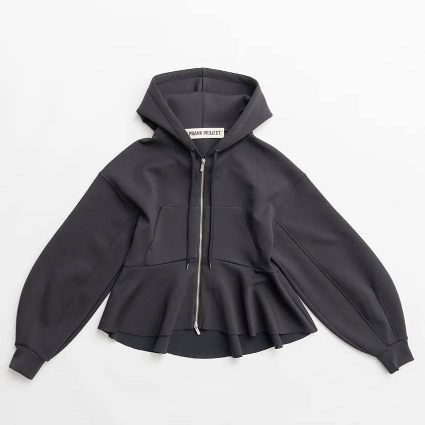 【残り一点】ペプラムフーディパーカー