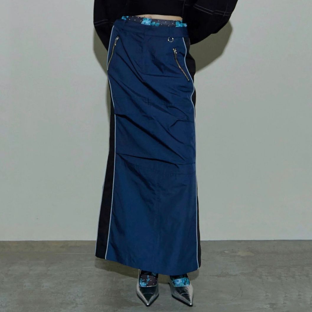 メゾンスペシャル　Side Line Oxford Maxi Skirt SALE】Side Line Oxford Maxi Skirt