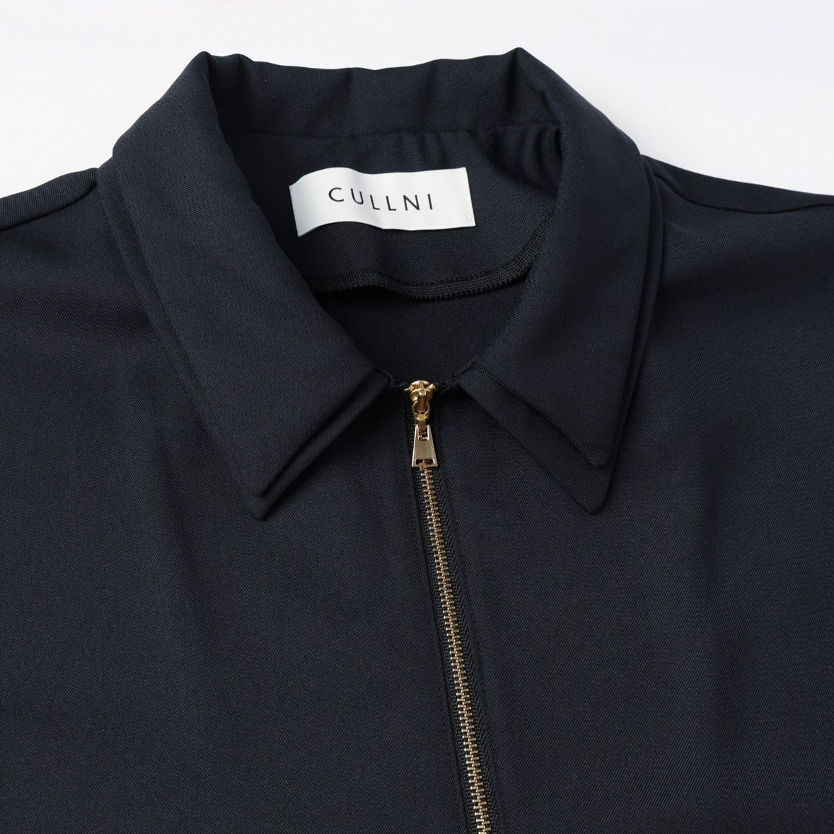 【残り一点】Dry Gabardine Layered Collar Half Zip Shirt