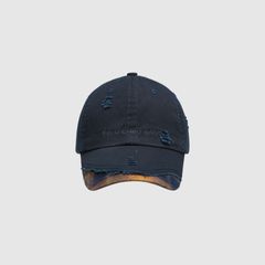 【残り一点】Navy Plaid Panel Baseball Cap