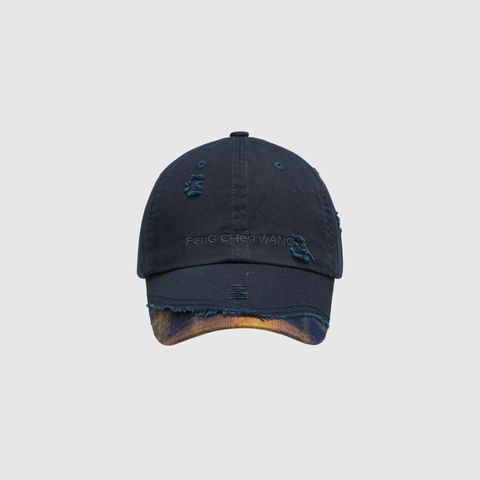 【残り一点】Navy Plaid Panel Baseball Cap
