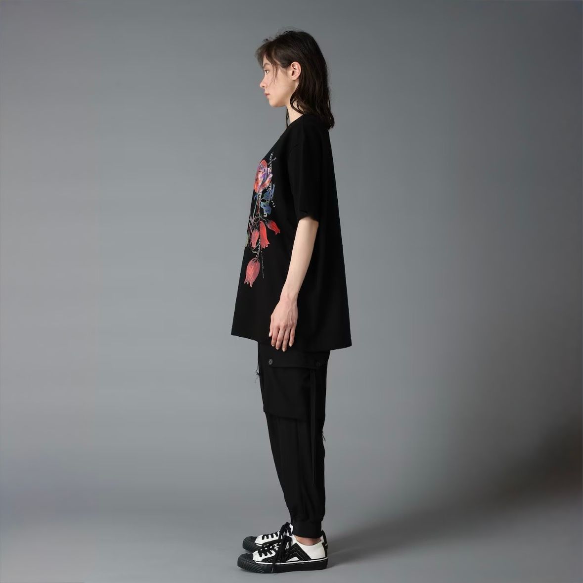 【残り一点】バラとチューリップカットソー