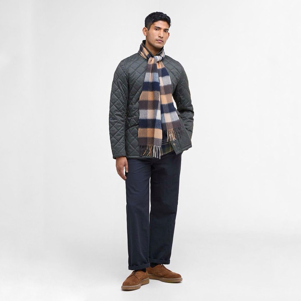 【残り一点】Lambswool Tattersall Scarf