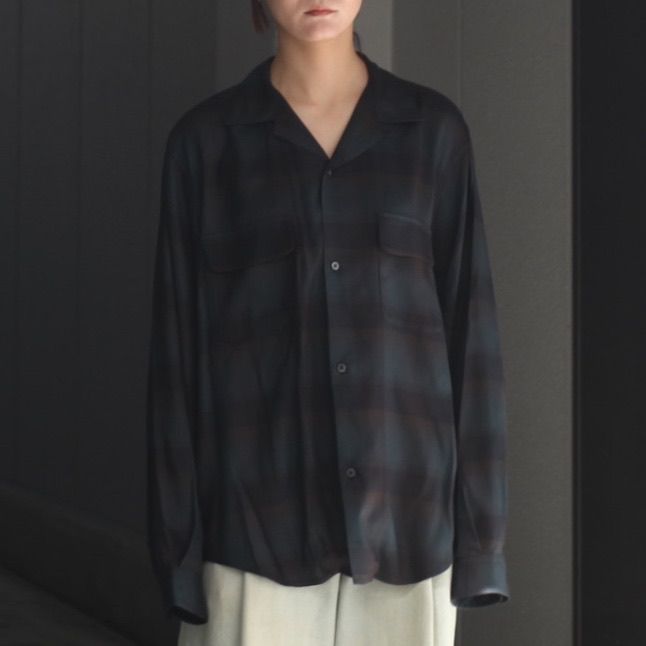 【残り一点】Plaid Open Collar Shirts