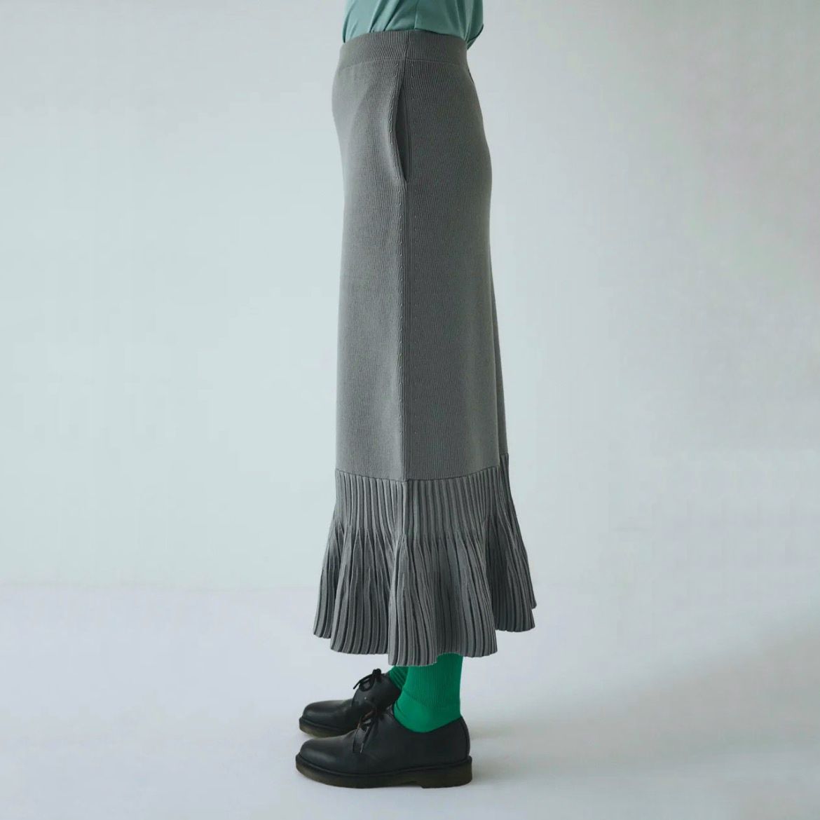 【残り一点】Pleated Hem Knit Skirt