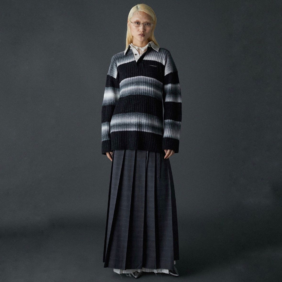 【残り一点】Blur Border Rugger Knit