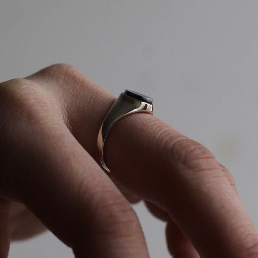 【残り一点】Signet Oval Ring S(ZEBRA JASPER)
