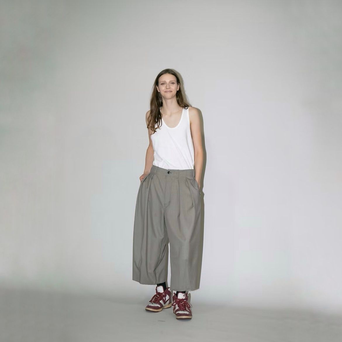 【残り一点】ウォッシャブルツイルスラックス