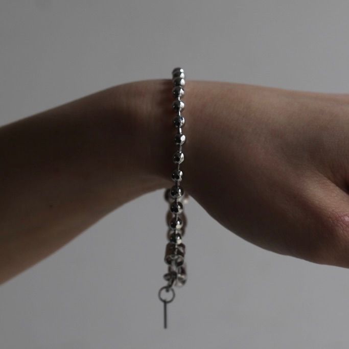 【残りわずか】Cutting Ball Bracelet(SILVER)