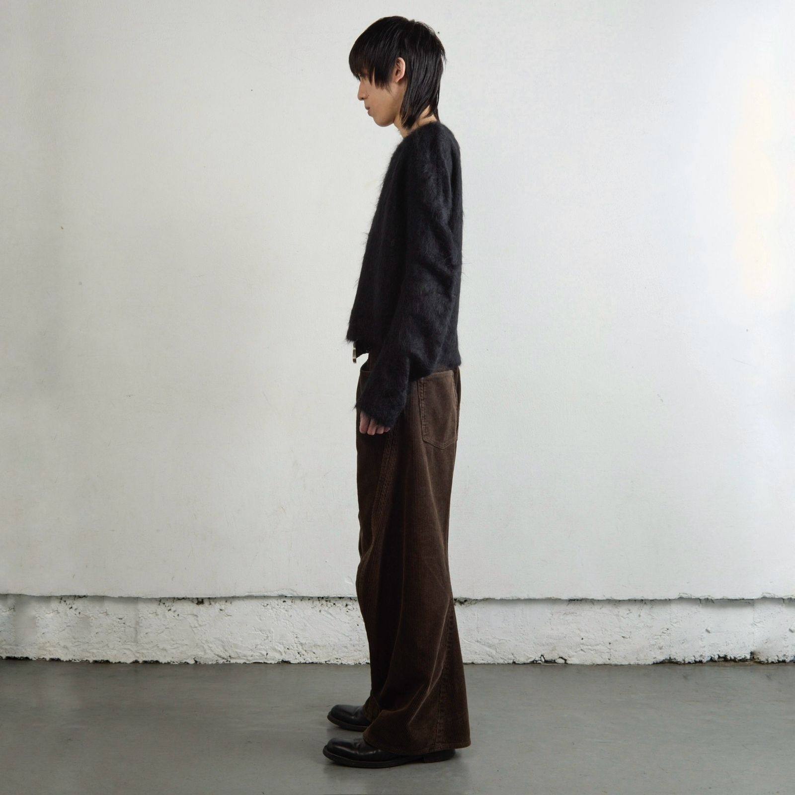 【残り一点】Brushed Mohair V-Neck Sweater