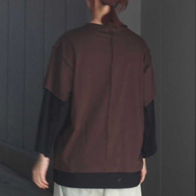 【残り一点】Double Layered 3/4 Sleeve T-Shirt