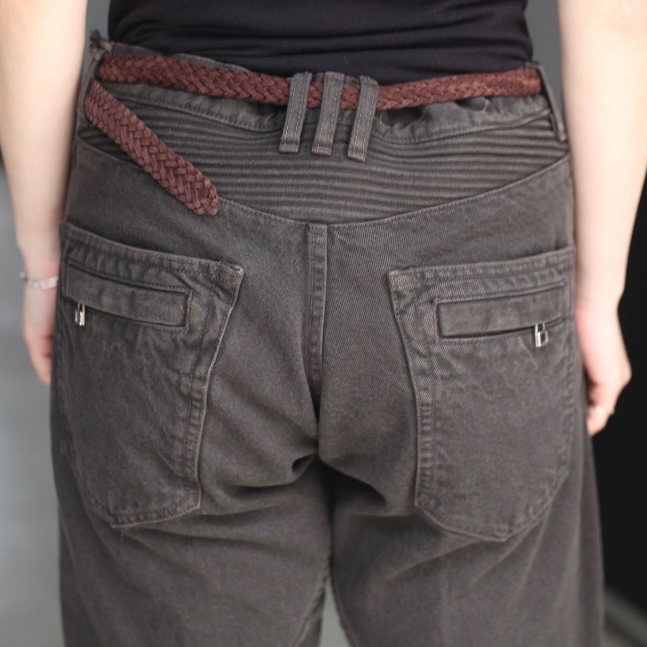 【残りわずか】3D Twisted Moto Jeans