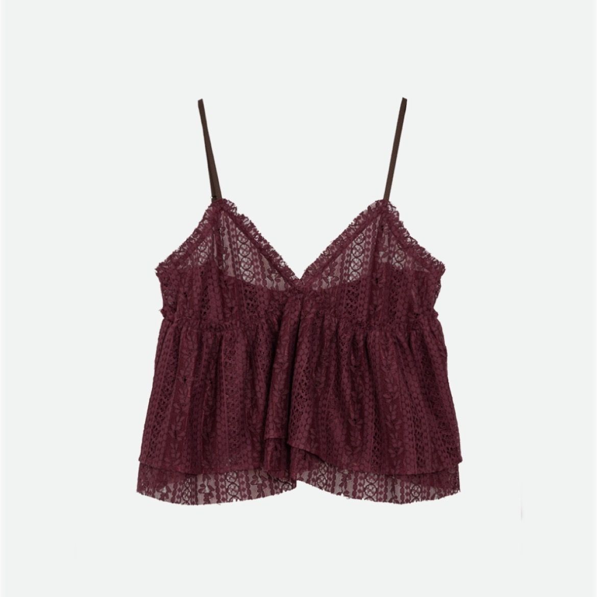 NOUNLESS - 【残り一点】Sheer Lace Cami Tops | ACRMTSM ONLINE STORE