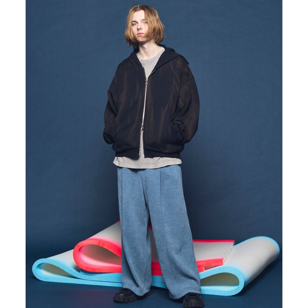 【残り一点】Sun-fade Prime-Over Sweat Zip Hoodie