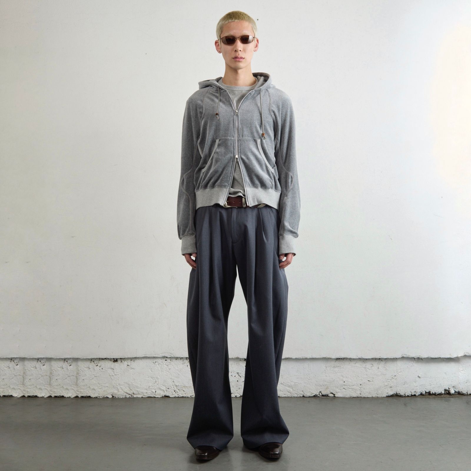 【残り一点】Velour Zip Up Hoodie
