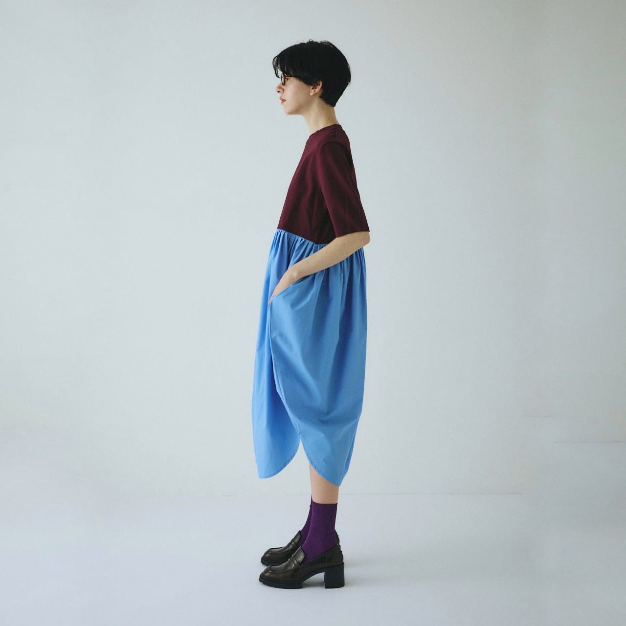 【残り一点】Cut Docking Shirt Dress