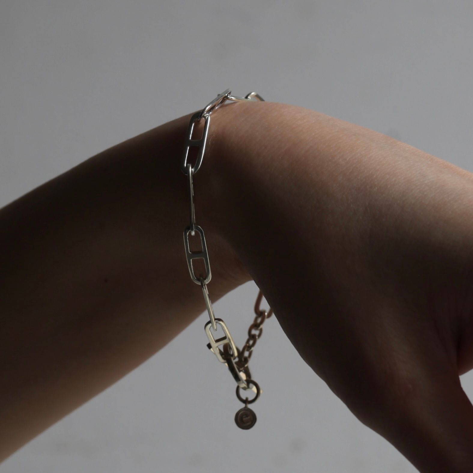 【残り一点】Flat Anchor Chain T-BAR Bracelet SMALL(7mm)